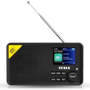 TESLA Electronics - DAB+ FM Radio - Zwart - 5W/4000 mAh