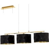 EGLO design Dolorita - Hanglamp - 3 Lichts - Messing - Zwart, Goud