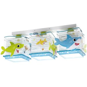 Dalber 63473 - Plafondlamp voor Kinderen BABY SHARK 3xE27/60W/230V