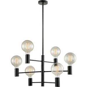 ITALUX MDM3339/6 BK - Hanglamp aan koord VEVA 6xE27/40W/230V