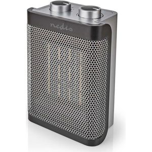 Nedis HTFA16GY - Ventilator met keramisch verwarmingselement 1000/1500W/230V zilver