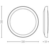Philips Pebblo plafondlamp - Ultra Efficient - SceneSwitch lichttechnologie - 10W - Helderwit licht - Zwart met goud design - Bespaar op energiekosten