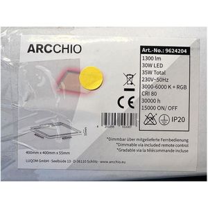 Arcchio - LED RGBW Dimbare plafondlamp BRENDA LED/30W/230V + AB