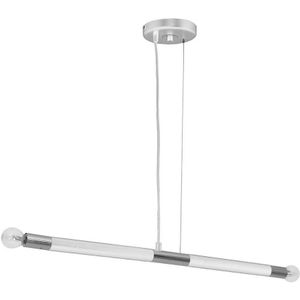 Hanglamp aan koord BASTONE WHITE 2xE14/40W/230V wit/chroom glans
