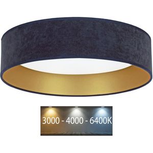 Brilagi - LED Plafond Lamp VELVET LED/24W/230V 3000/4000/6400K blauw/goud