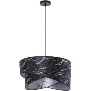 Hanglamp aan een koord 1xE27/60W/230V zwart/zilver