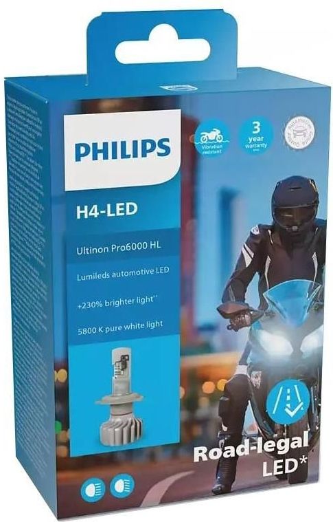 Philips - Ultinon Pro6000 - LED Verlichting - H4 - Wit - 12V