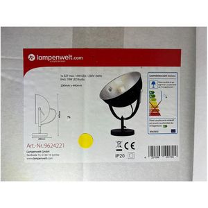 Lampenwelt - LED RGBW Dimbaar tafellamp MURIEL 1xE27/10W/230V Wi-Fi