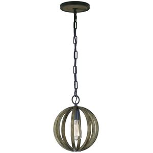 Elstead FE-ALLIER-P-WW - Hanglamp aan een ketting ALLIER 1xE27/60W/230V eiken