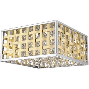 Klausen140002-Dimbare LED plafondlamp  COLUMBUS LED/20W/230V gouden/chroom