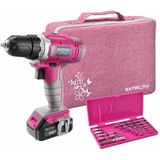 Extol Accuboormachine 12V 1300 mAh roze