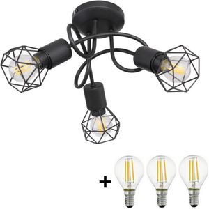 Globo - LED Bevestigde Hanglamp XARA 3xE14/6W/230V zwart