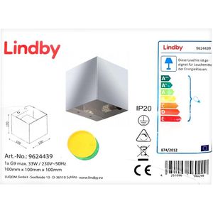 Lindby - Wandlamp NEHLE 1xG9/33W/230V