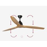 FARO - ALO L - Plafondventilator - Hout/Zwart - 152 cm - Met Afstandsbediening