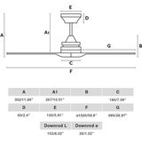 FARO - ALO L - Plafondventilator - Hout/Zwart - 152 cm - Met Afstandsbediening