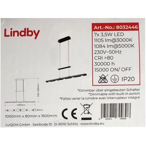 Lindby - LED dimbare kroonluchter NAIARA 7xLED/4W/230V