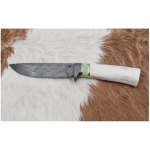 Exclusief Damascus-mes 13 cm serpentijn/rendier gewei