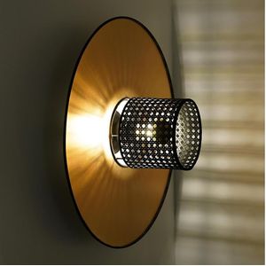Duolla - Wandlamp TOKYO RATTAN 1xE27/15W/230V diameter 50 cm goud/zwart