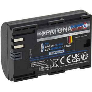 PATONA - Batterij Canon LP-E6NH 2400mAh Li-Ion Platinum USB-C