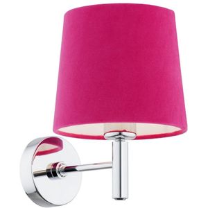 Argon 3909 - Wand Lamp BOLZANO 1xE27/15W/230V roze/glanzend chroom