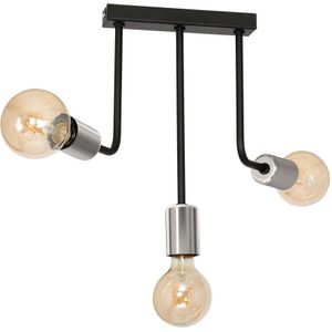 Hanglamp met vaste pendel CANDELA 3xE27/15W/230V zwart