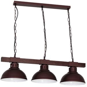 Hanglamp aan ketting HAKON 3xE27/60W/230V donker