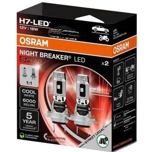 SET 2x LED Autolamp NIGHT BREAKER H7 PX26d/16W/12V 6000K - Osram