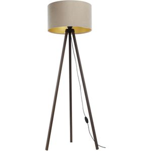 Staande Lamp STANDART 1xE27/60W/230V beige/bruin