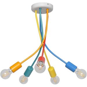 Hanglamp aan koord voor kinderkamer HARVARD 5x E27 / 60W / 230V