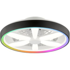 Brilliant - LED RGBW Plafondventilator met licht GAIANO LED/48W/230V zwart + AB