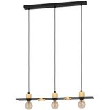 EGLO Bramerton Hanglamp - E27 - 81 cm - Zwart/Bruin