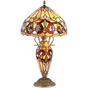 Prezent 1706 - Tafellamp TIFFANY 2xE27/60W + 1xE14/7W/230V