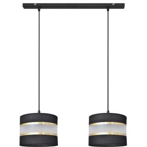 Hanglamp aan een koord HELEN 2xE27/60W/230V zwart/gouden