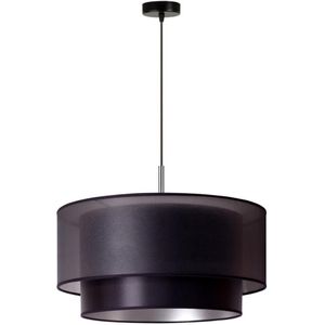 Duolla - Hanglamp aan een koord NANTES 1xE27/15W/230V diameter 45 cm zwart/zilver