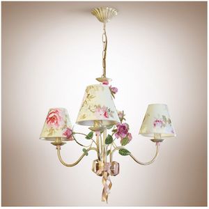 Hanglamp aan ketting ROMANCE 3xE14/40W/230V goud