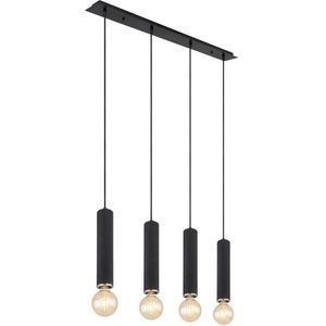 Globo 15499-4H - Hanglamp aan een koord MARION 4xE27/60W/230V zwart hout