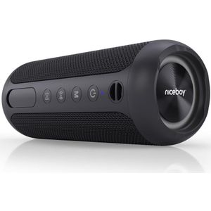 Niceboy Polaris - Draadloze LED speaker 30W/2000mAh IPX7 zwart met microfoon