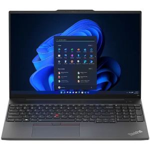 Lenovo ThinkPad E16 Gen 1 AMD Ryzen 3 7330U-processor 2,30 GHz tot 4,30 GHz, Windows 11 Home 64, Geen - 21JTCTO1WWBE1, Black
