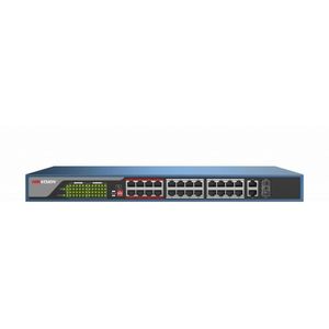 DS-3E0326P-E, 24 PoE poorten, 250meter PoE bereik