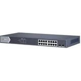 Hikvision - DS-3E1518P-EI - Smart Switch - 18 Poorts - 16 PoE - 1000Mb/Gigabit