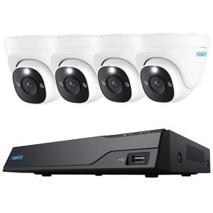 Reolink NVS8-8MD4, slimme 8MP PoE cameraset 4x Turret, NVR met 2TB HDD