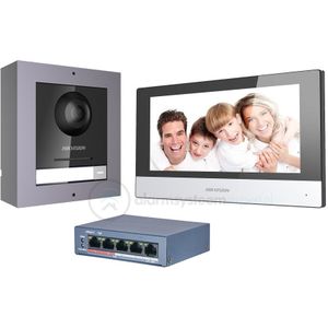 Hikvision Complete Intercom KIT met PoE Switch