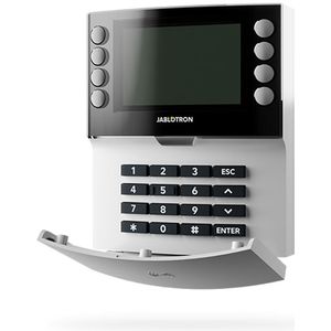 JA-115E-WH, Bedraad bedienpaneel met toetsenbord, LCD en RFID lezer