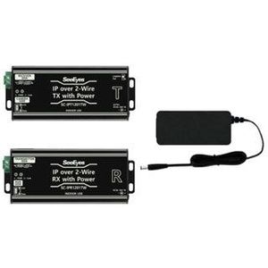 SC-IPC1201TW, Zender/ontvanger kit voor IP, 2-draadstransmissie, PoE
