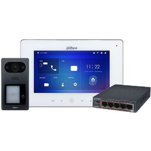 Dahua IP Video intercom KIT op basis van PoE, met 2 knops buitenpost