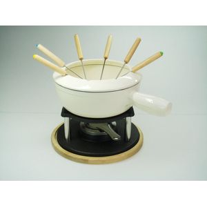 Relance Fondue set - gietijzer - Ø 22 cm. - Kaasfondue, vleesfondue, bouillon-fondue, Chocolade fondue