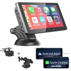 Boscer® Smart Navigatiesysteem | Apple Carplay & Android Auto (draadloos) | 7 Inch HD Touchscreen | Verplaatsbaar Display | Bluetooth | TomTom GO | Inclusief Achteruitrijcamera