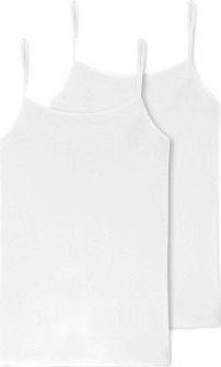 Schiesser 2P 95-5 Organic Cotton Spaghetti Top Schwarz Ökologische Baumwolle 40 Damen