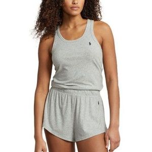 Polo Ralph Lauren Tank And Short Set Grau Large Damen