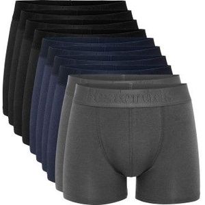 Resteröds 10P Bamboo Boxer Brief Grau/Blau XX-Large Herren